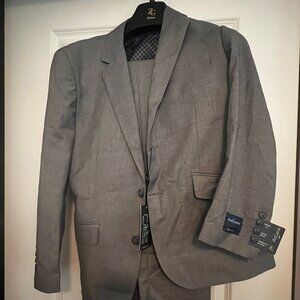 Mens Charcoal Grey Suit ZeGarie 38 Short 32 Waist (New With Tags)